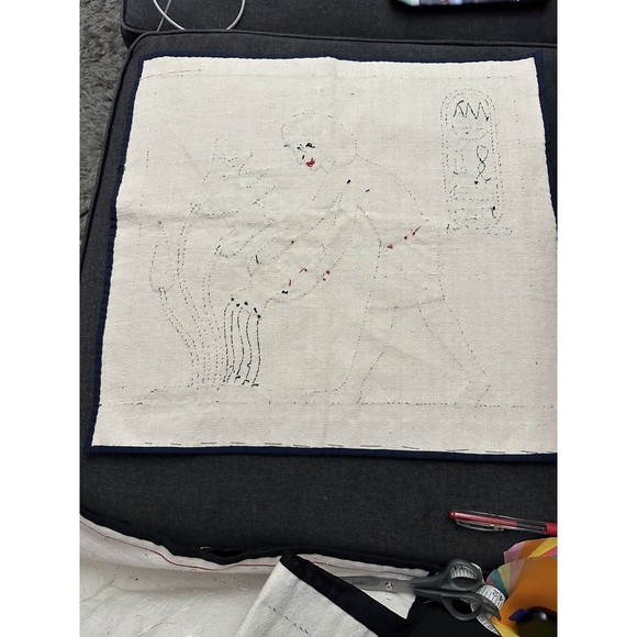 antique egyptian Appliqués, 18”X18” - Picture 4 of 4